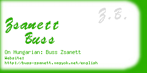 zsanett buss business card